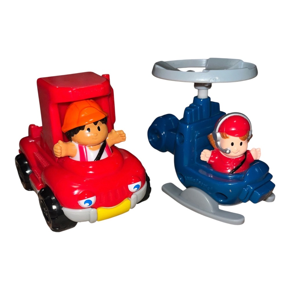 Fisher Price Little People 2004 McDonalds Happy Meal Toys Truck Helicopter Set